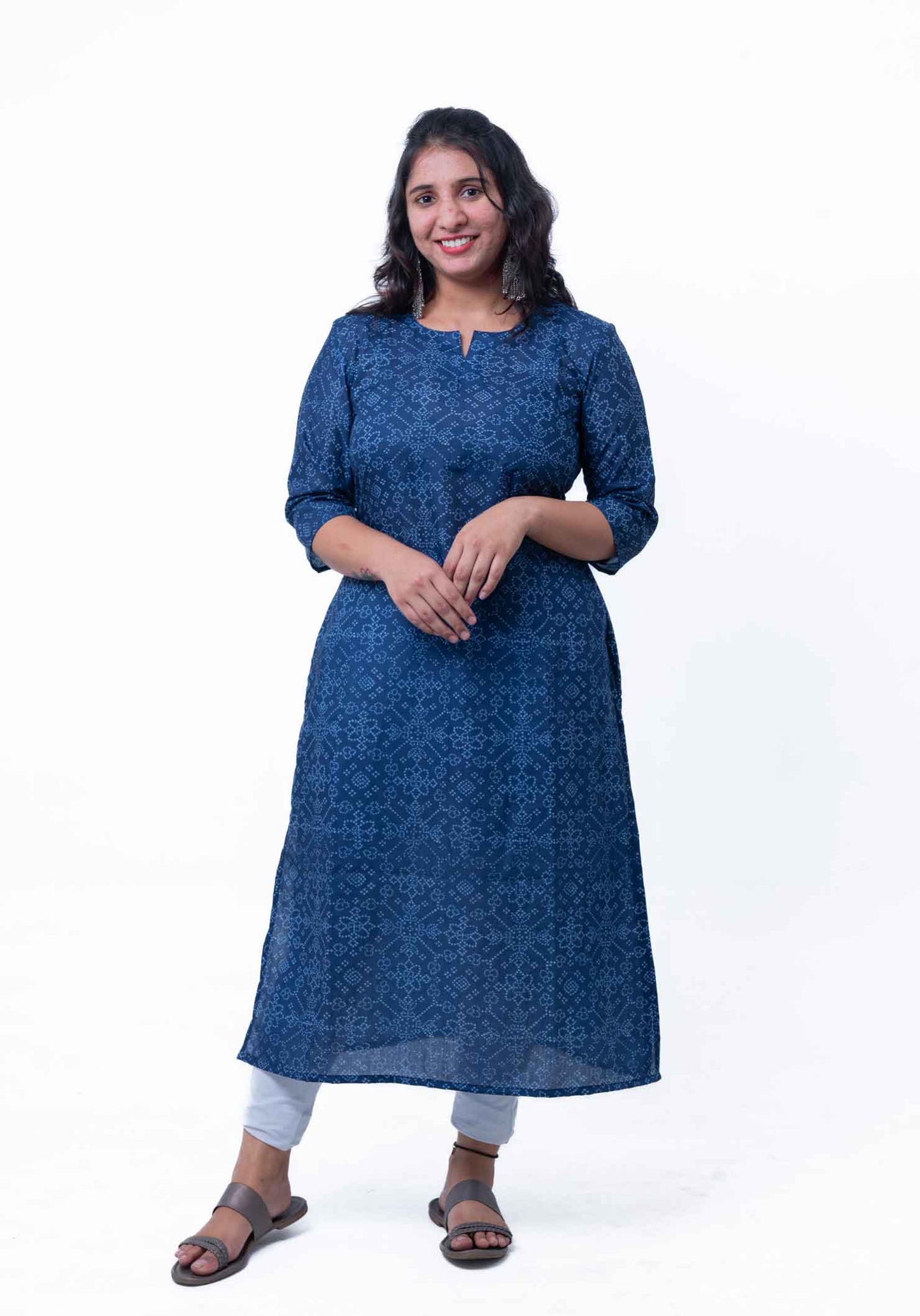 Blue printed kurta