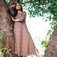 Black geometric print rayon dress