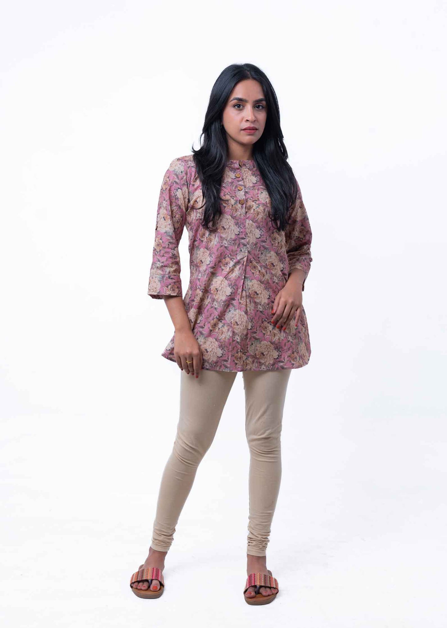 Dusty pink short kurta top