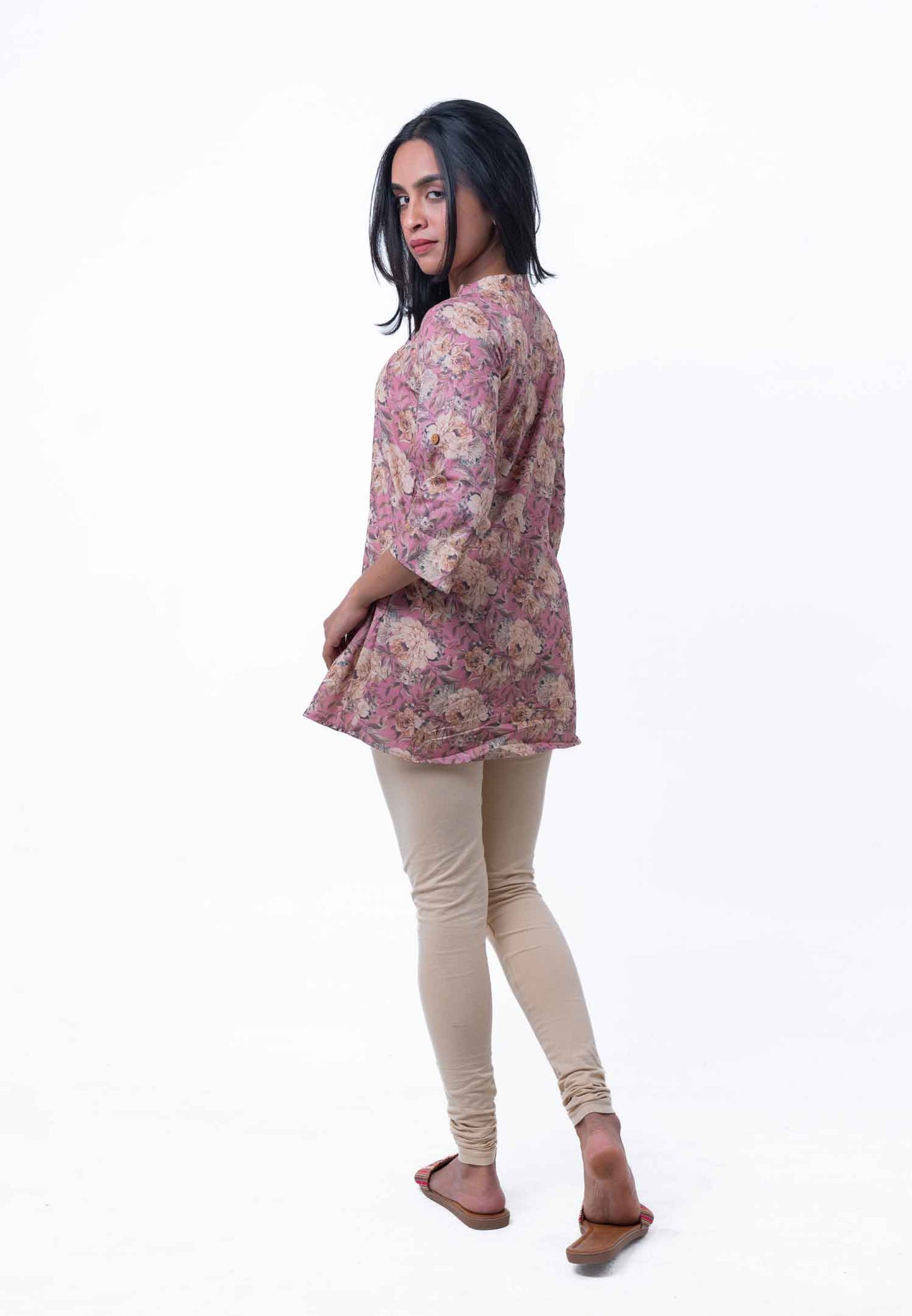 Dusty pink short kurta top